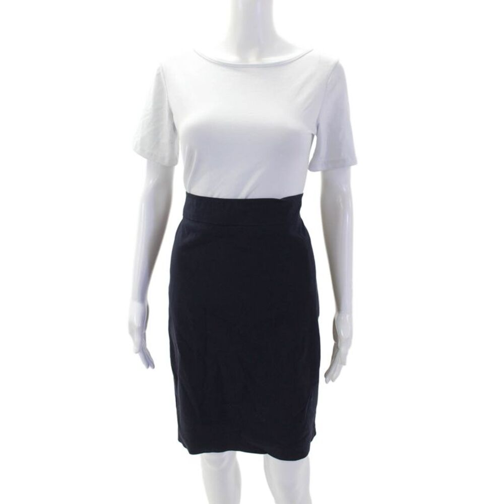 Avenue Montaigne Women Sheath Skirt Dark Blue Size 10